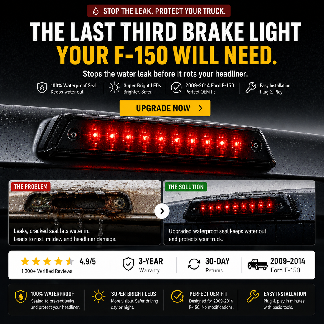Ford F-150 2009-2014 Brake Light Waterproof