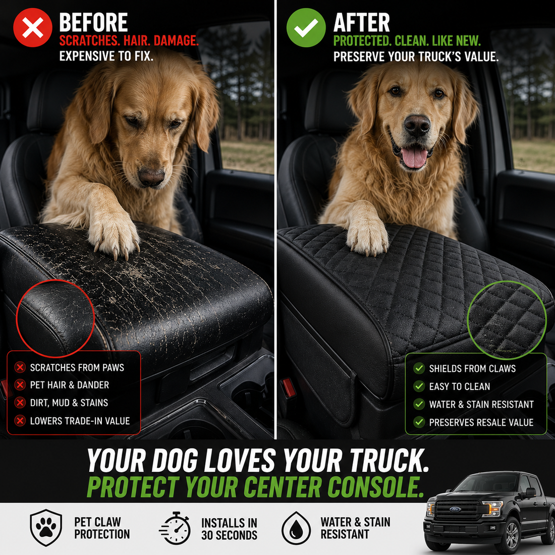 Center Console Cover 2015-2020 Ford F-150