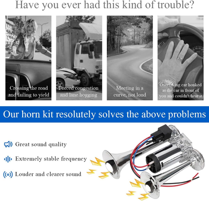 TruckForge 130DB Air Horn Kit