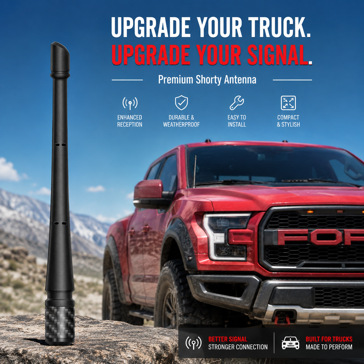 TruckForge Shorty Pro™ Ford-F150 Antenna