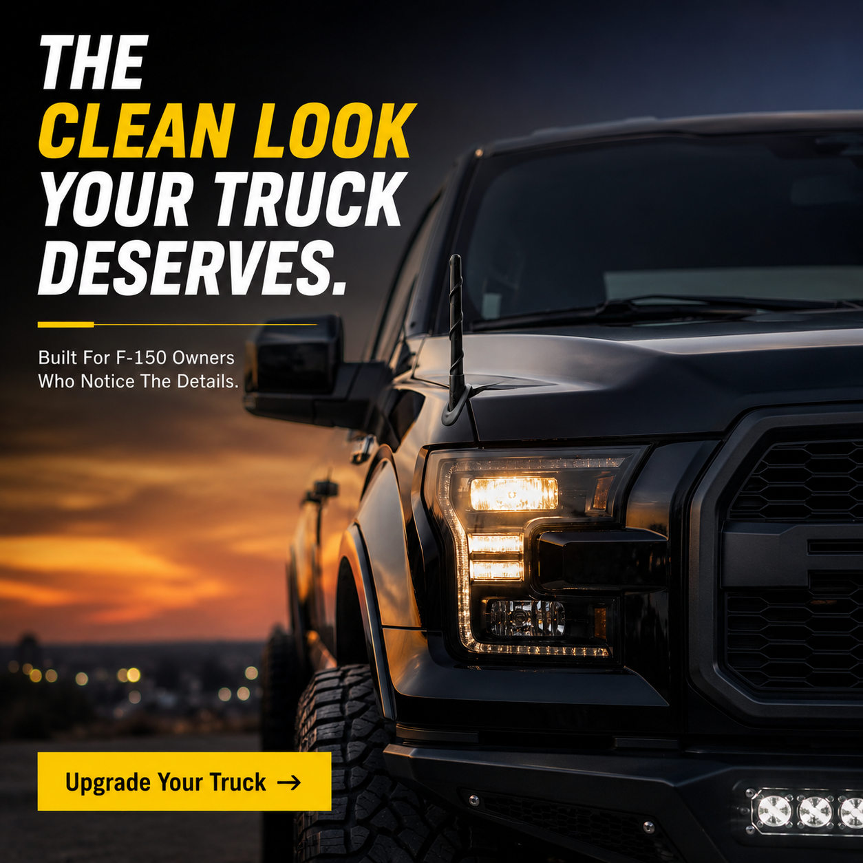 TruckForge™ Stealth Antenna Fits Ford F15/F250/F350 2009-2026