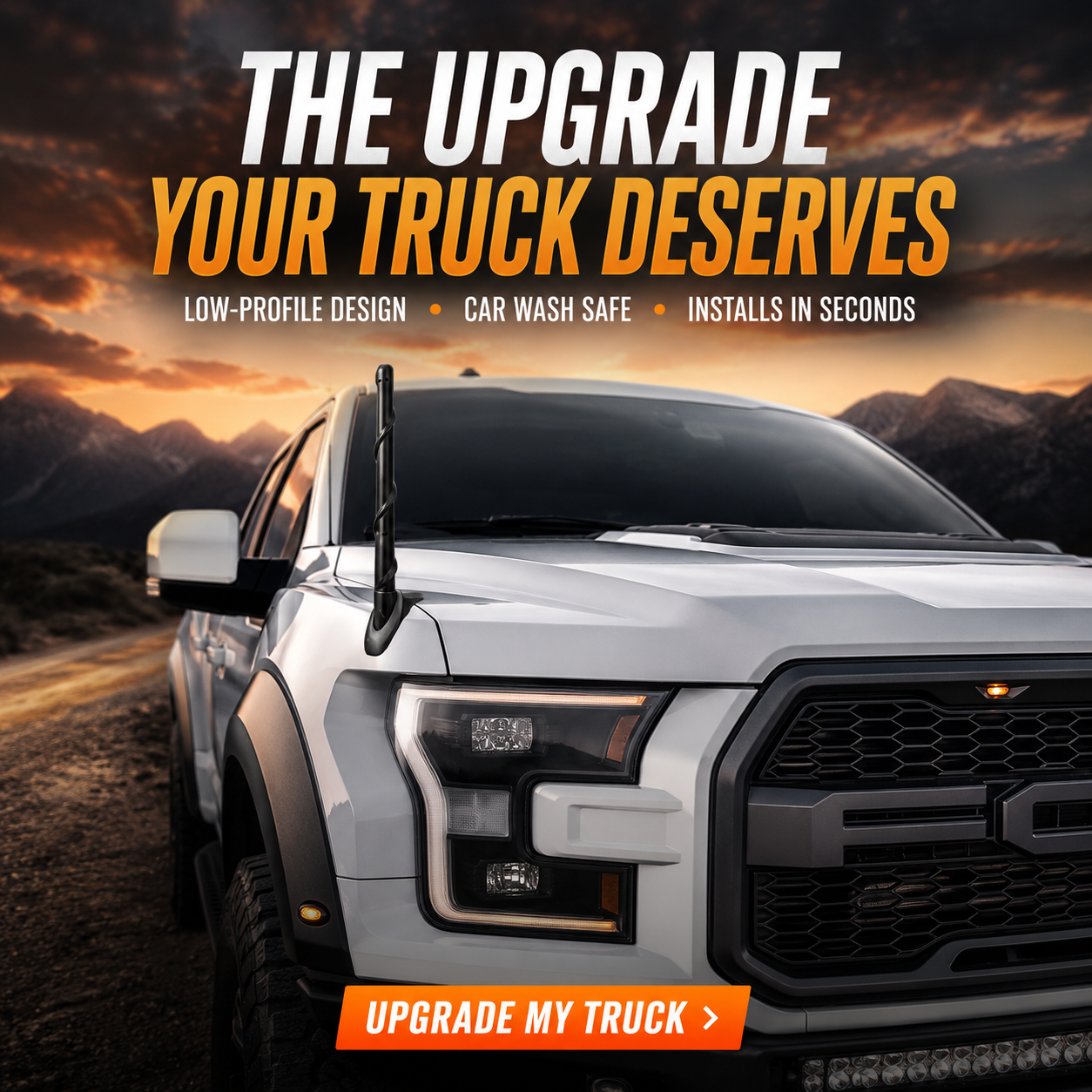 TruckForge™ Stealth Antenna Fits Ford F15/F250/F350 2009-2026