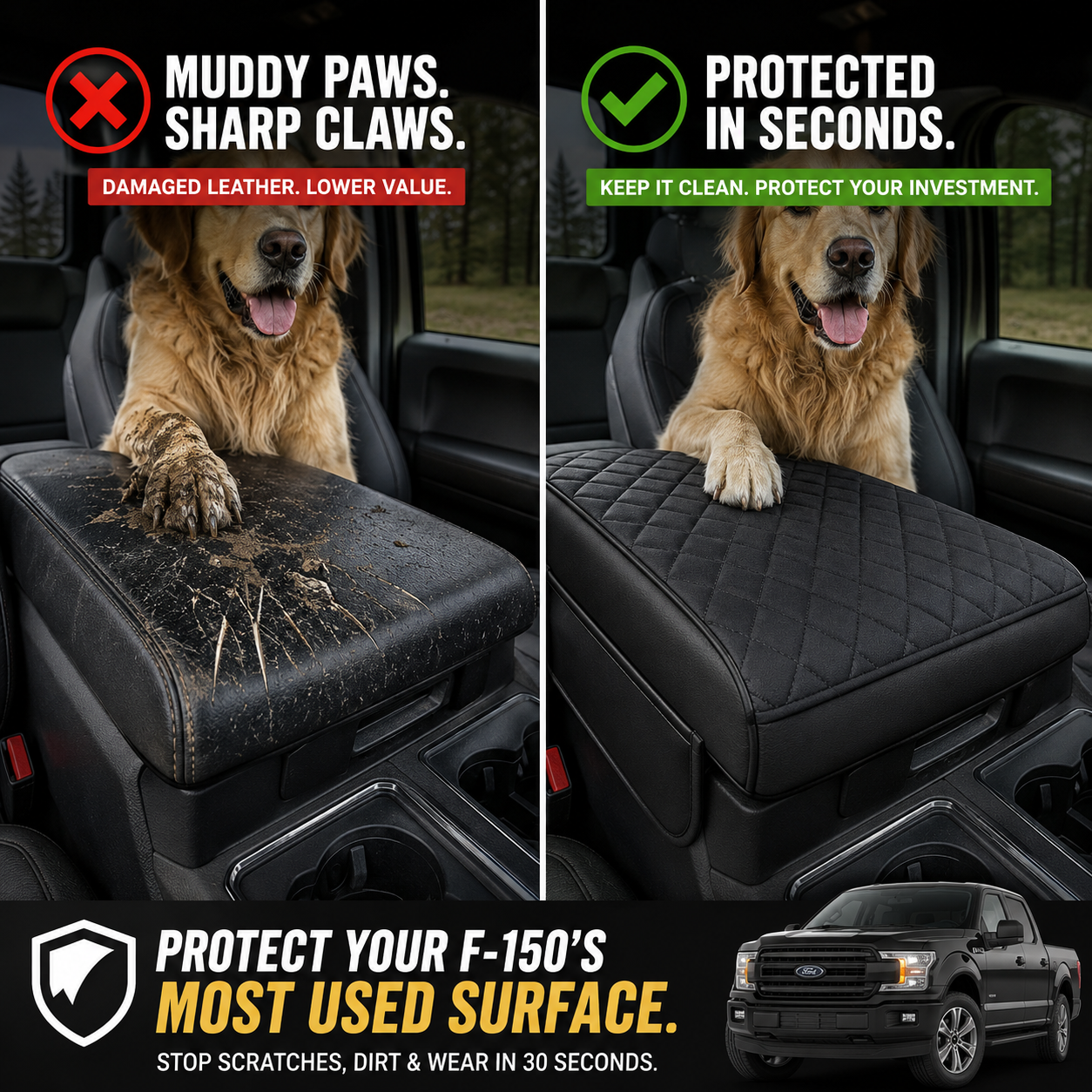 Center Console Cover 2015-2020 Ford F-150