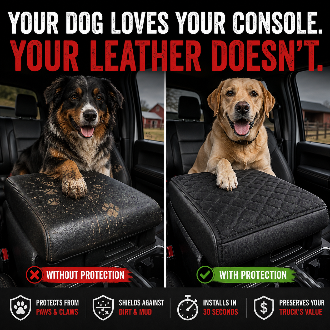 Center Console Cover 2015-2020 Ford F-150
