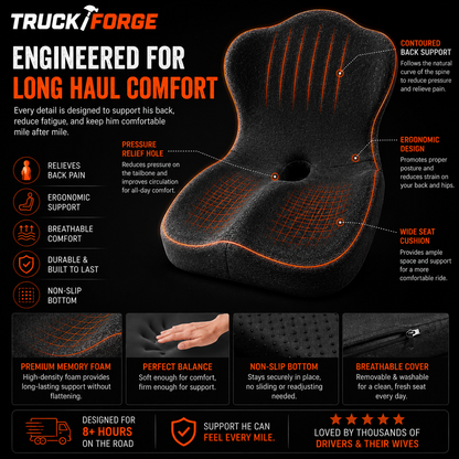 TruckForge LongHaul™ Seat Cushion