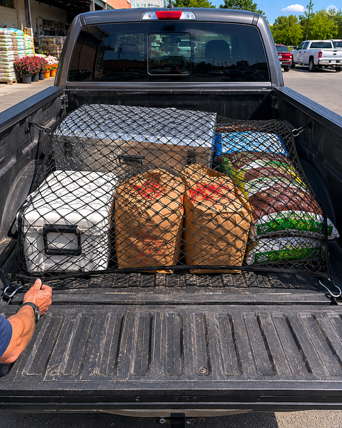 Highly Elastic Cargo Net, 47 × 47 inches (Lager Double Layer)