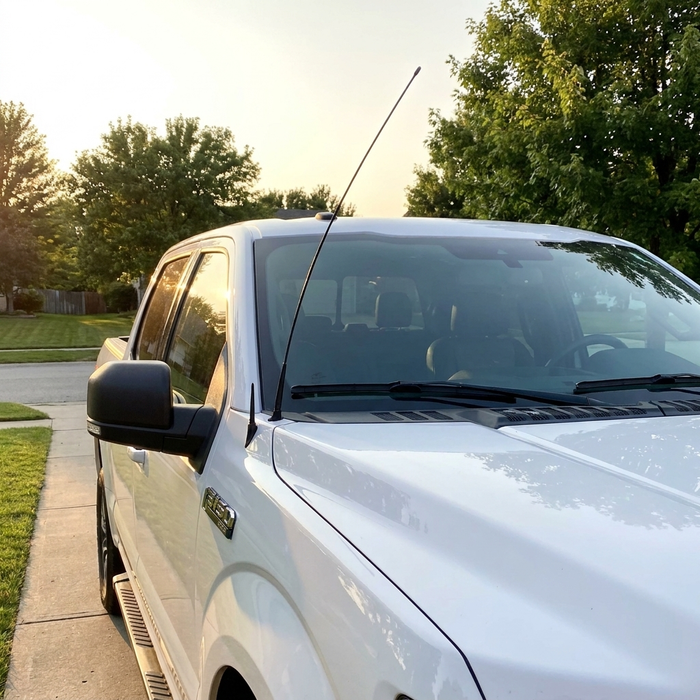 Factory whip antenna