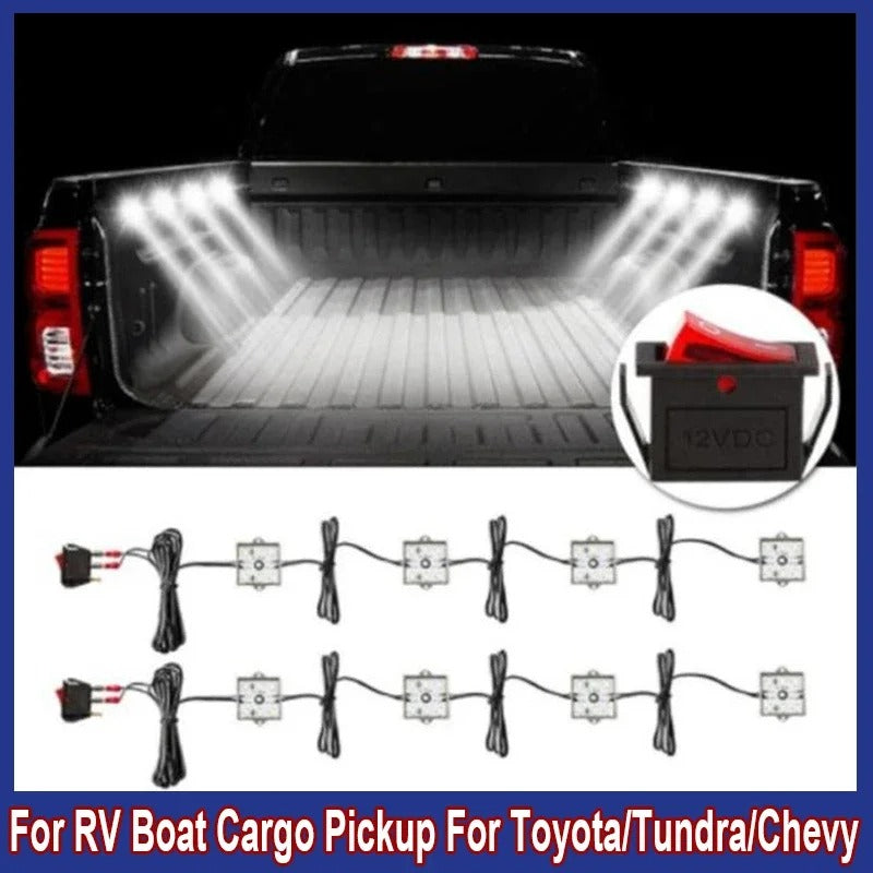 8Pcs Car LED Lights 6000K Truck Bed Lighting