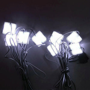 8/10Pcs Universal Truck Bed Trunk Lighting Strip 6000K White LEDs